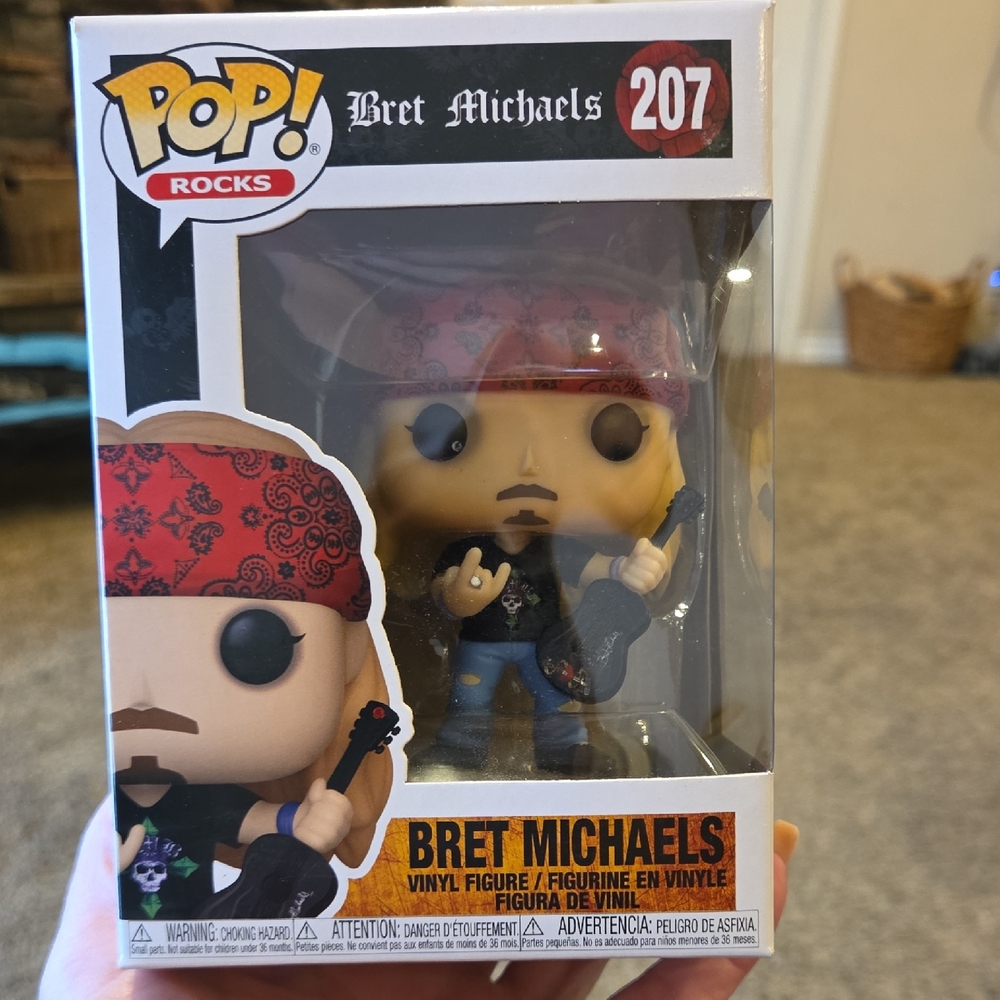 Funko Pop! Rocks Bret Michaels Action Figure - Red and Black